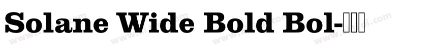 Solane Wide Bold Bol字体转换